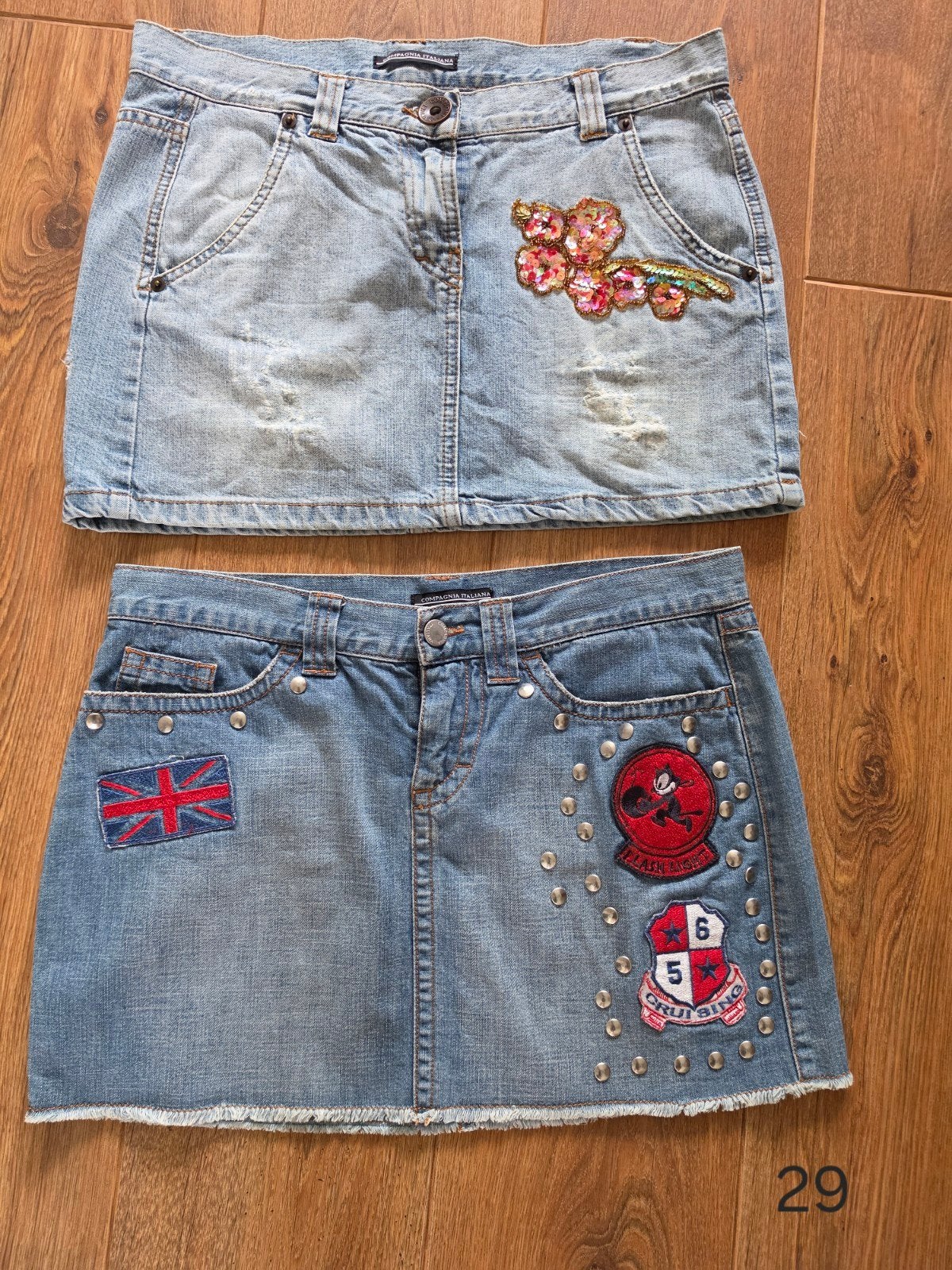 2 Jeans Rokjes Maat M - Compagnia Italiana, Kleding | Dames, Maat 38/40 (M), Blauw, Compagnia Italiana, Ophalen of Verzenden