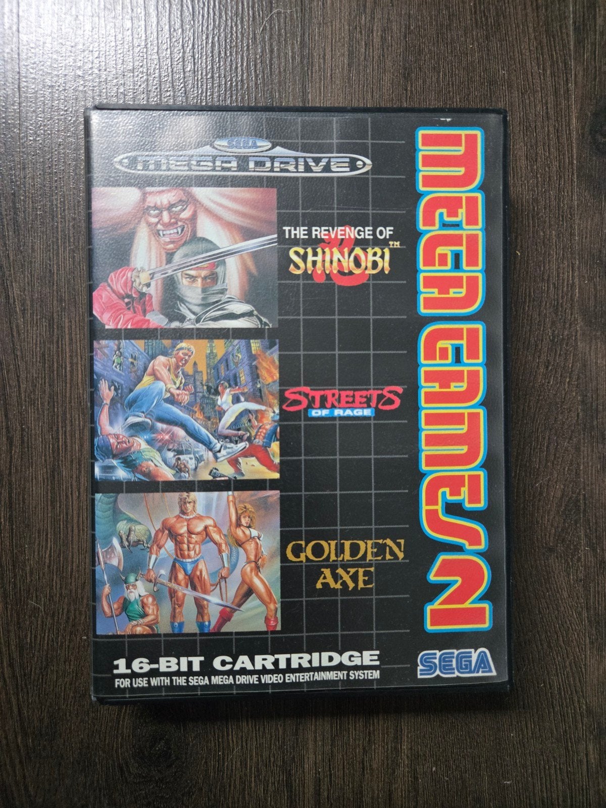 Shinobi, Streets of rage & Golden Axe (3 in 1 Cartridge), Avontuur en Actie, Gebruikt, Verzenden, 2 spelers