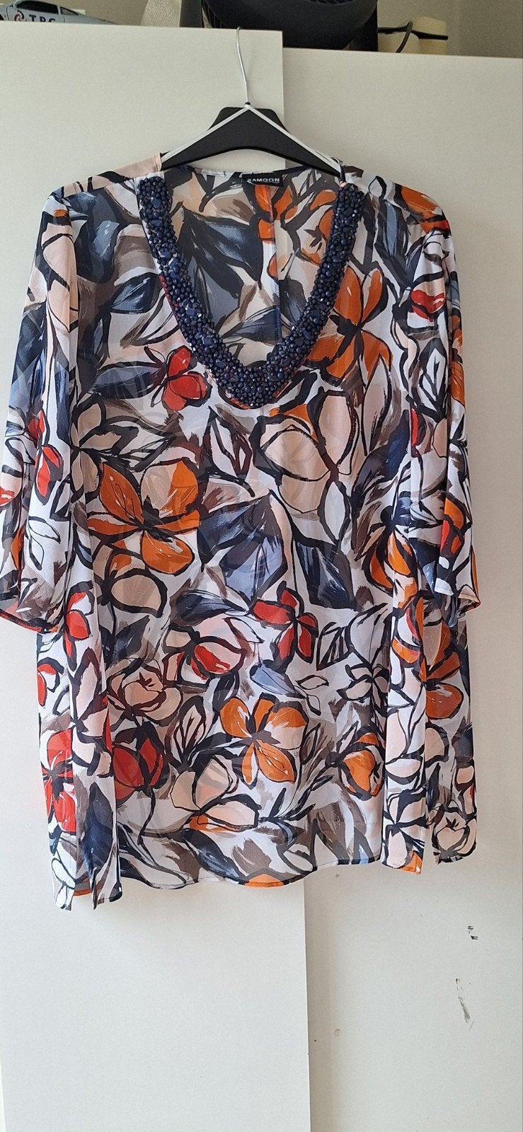 Samoon by Gerry Weber blouse met bloemenprint, Samoon by Gerry Weber, Meerkleurig, Maat 46/48 (XL) of groter, Ophalen of Verzenden
