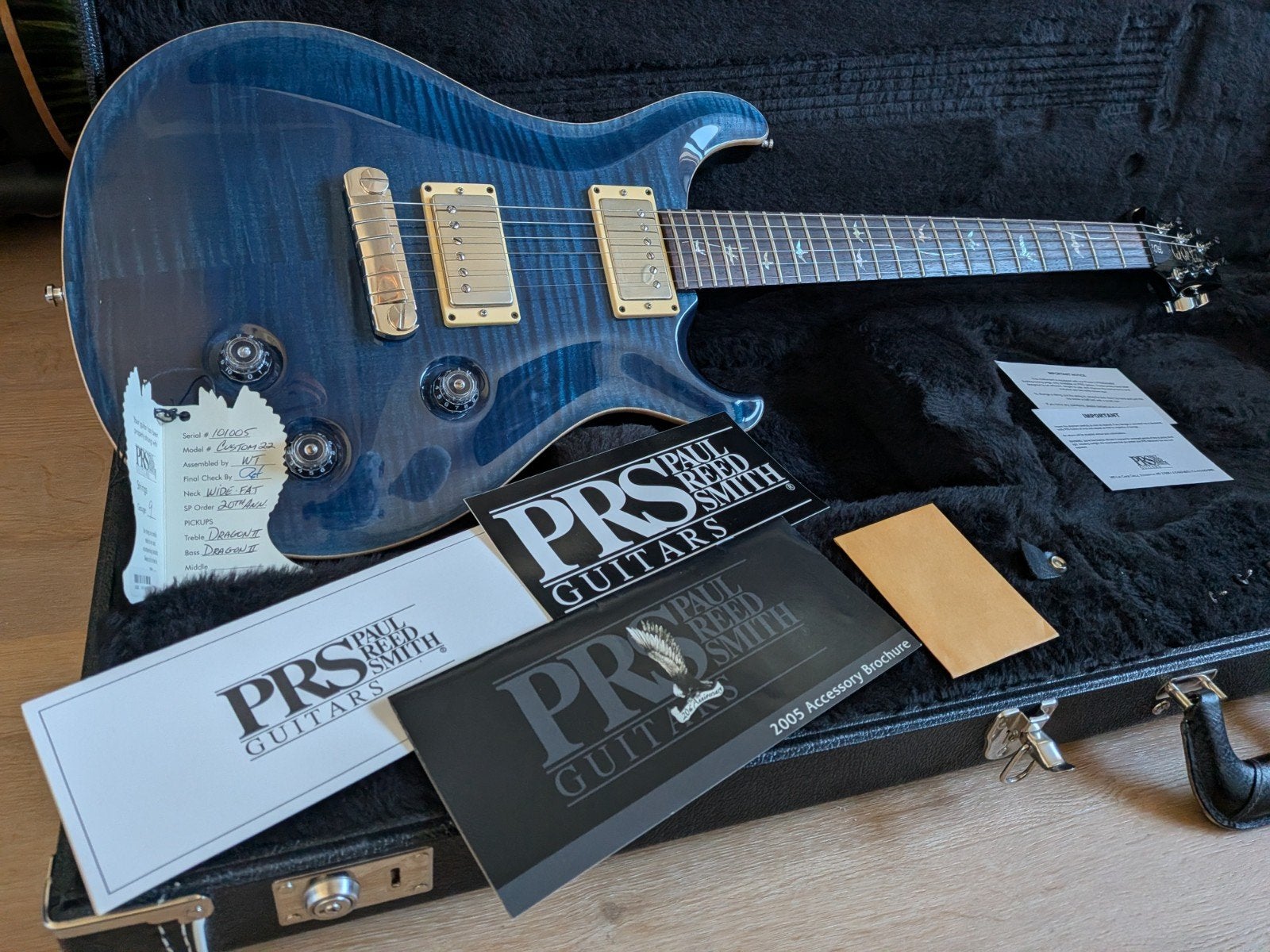 Paul Reed Smith Custom 22 PRS Stoptail 20th Ann Birds, Ophalen of Verzenden, Zo goed als nieuw, Solid body, Paul Reed Smith