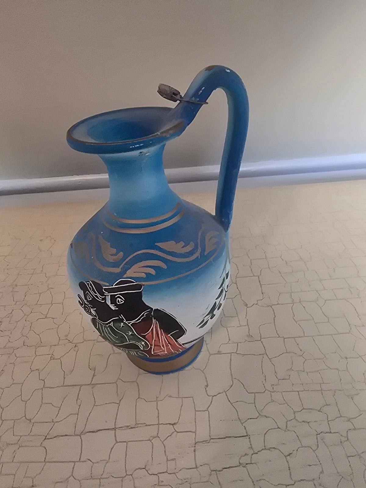 Decoratieve vaas met Griekse figuren, Ophalen of Verzenden