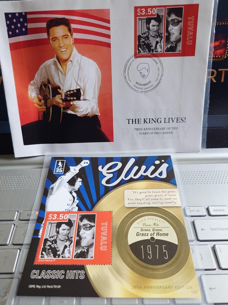 Elvis Presley 'The King Lives' Postzegel Collectie Tuvalu, Postzegels en Munten, Postzegels | Thematische zegels, Ophalen of Verzenden
