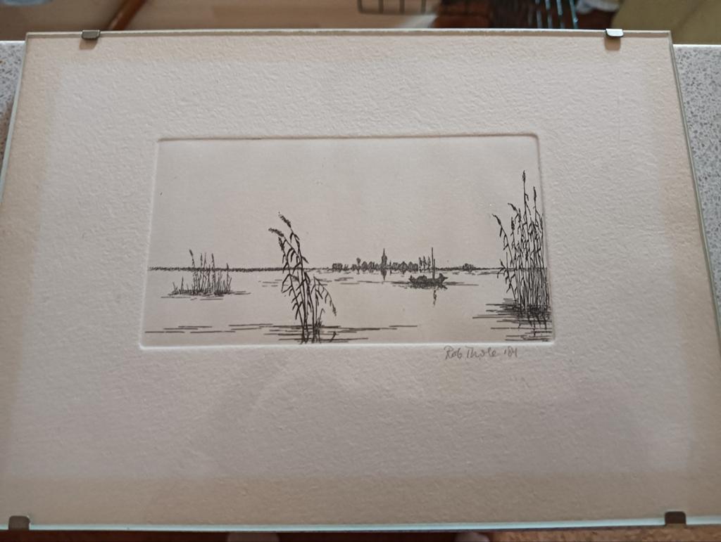 Ets tekening, Antiek en Kunst, Kunst | Etsen en Gravures, Ophalen of Verzenden