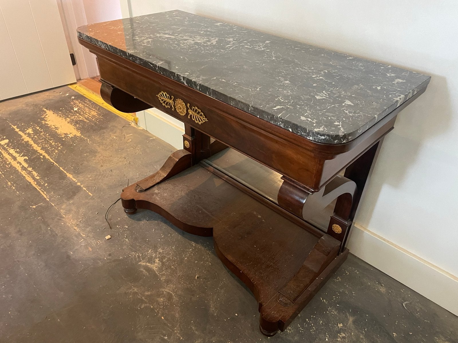 Antieke Empire Console Tafel met Marmeren Blad, Antiek en Kunst, Ophalen