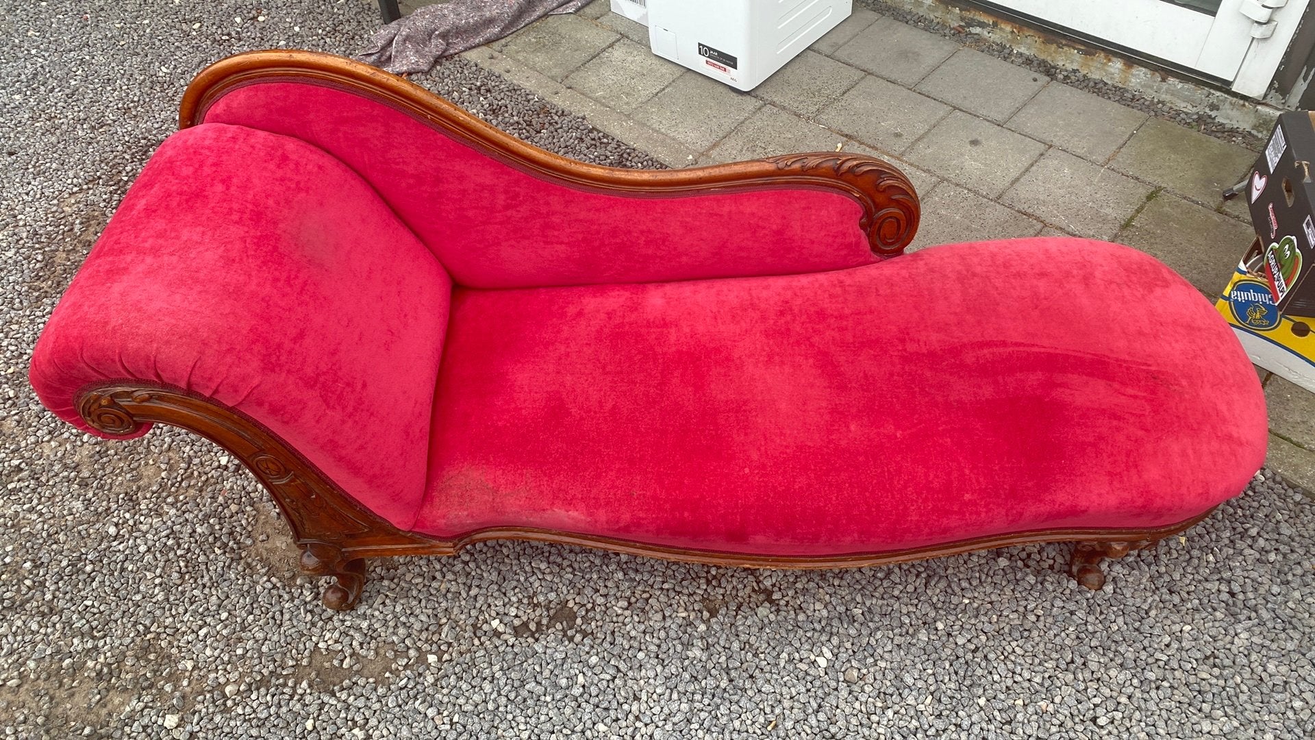 Vintage chaise longue, Huis en Inrichting, Banken | Sofa's en Chaises Longues, Ophalen, Gebruikt, Eenpersoons, Minder dan 150 cm