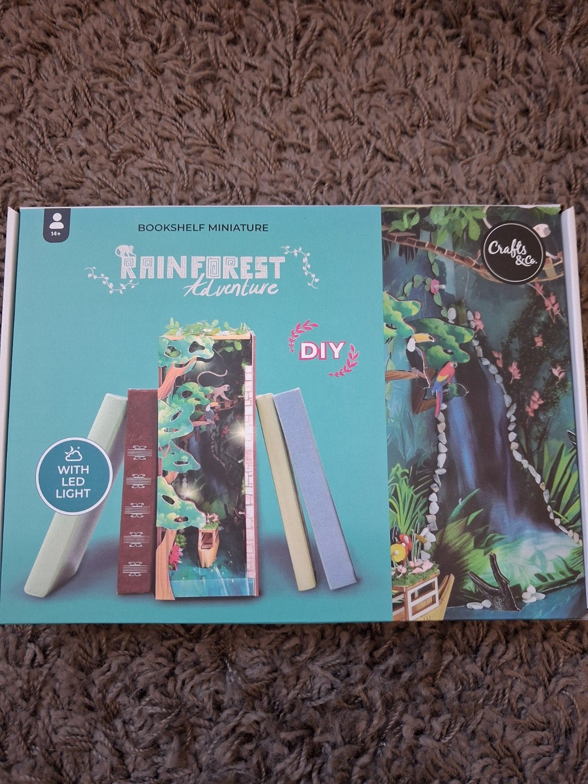 DIY Boekenplank Miniatuur - Rainforest Adventure met LED, Nieuw, Meerkleurig, Educatief, Overige merken