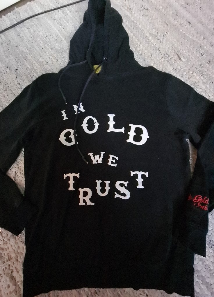 In Gold we trust hoodie sweater Maat s, Kleding | Heren, Truien en Vesten, Verzenden, Zwart, Zo goed als nieuw, In Gold We Trust