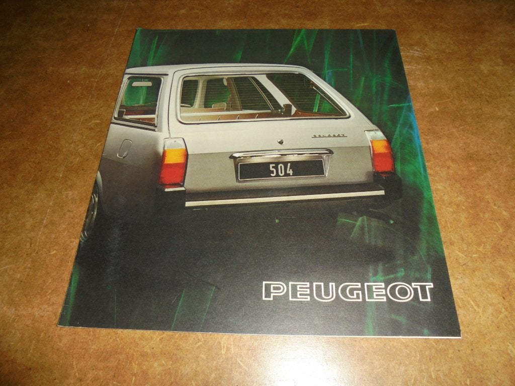 brochure Peugeot 504 Break en Familiale  1975, Ophalen of Verzenden, Nieuw, Peugeot