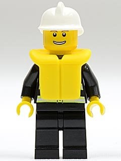 LEGO City cty0116b Fire - Reflective Stripes, Black Legs,, Lego, Ophalen of Verzenden, Minifiguur, City