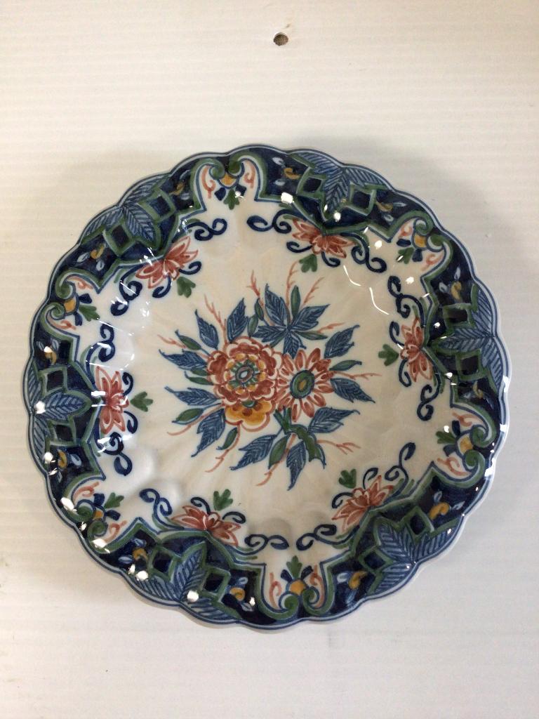 sierbord Makkum met bloemen, Ophalen of Verzenden