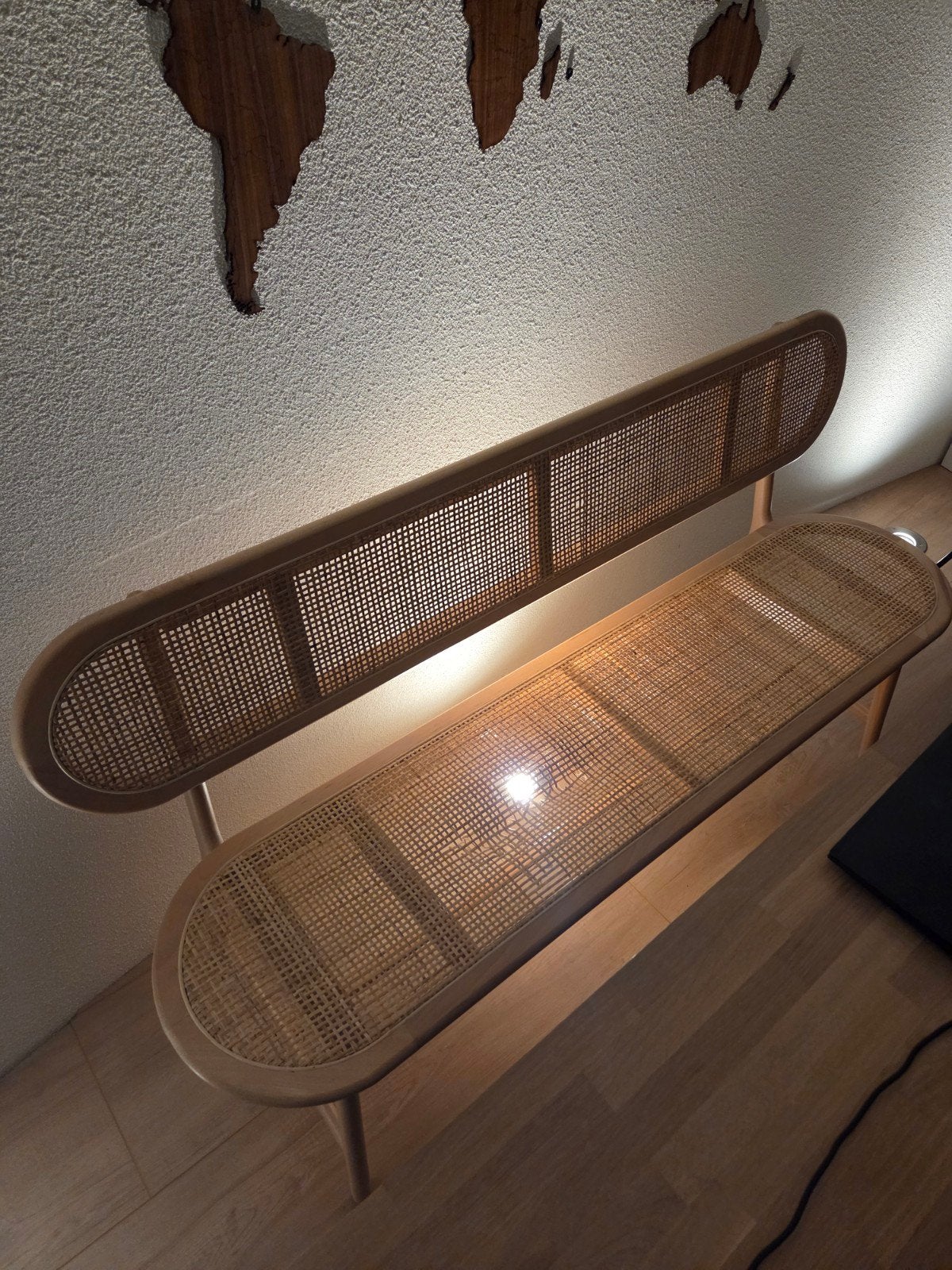 Rotan Bamboe Bankje, Ophalen, Minder dan 75 cm, 150 tot 200 cm, Tweepersoons