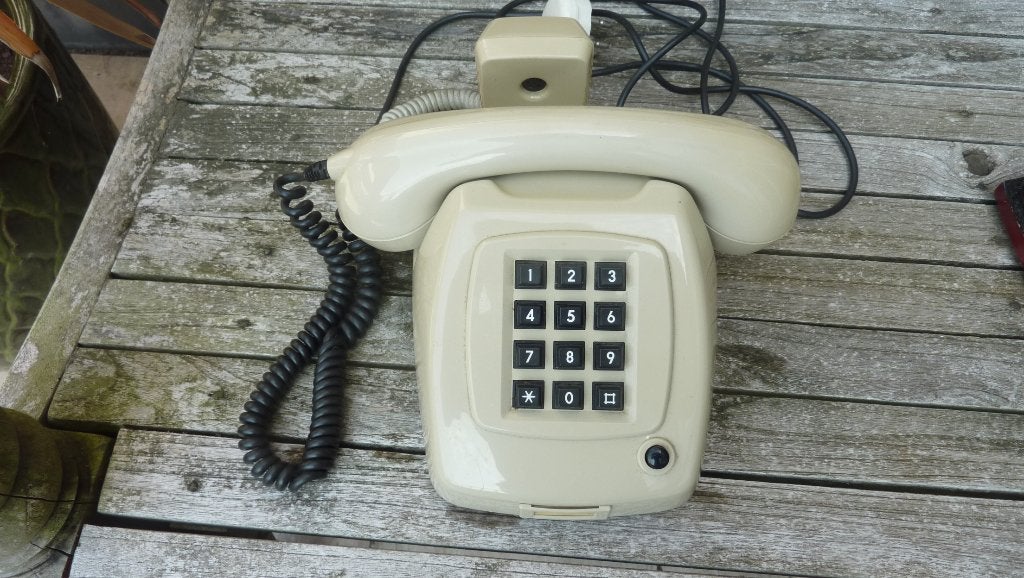 vintage PTT druktoetsen telefoon, Ophalen of Verzenden, Gebruikt