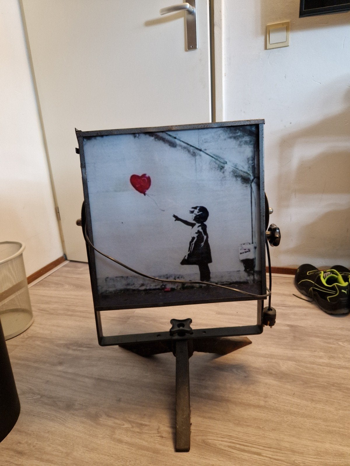Oude Theaterlamp op voet, Ophalen of Verzenden