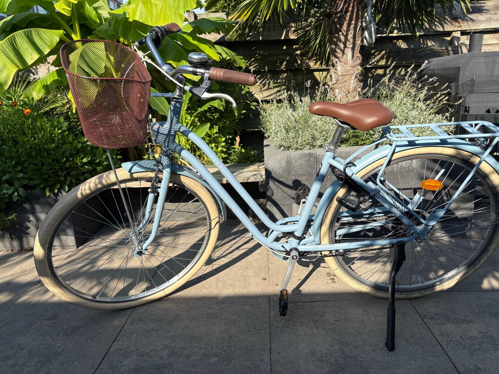 Meisjesfiets Elops 28 inch met mandje, Ophalen, Gebruikt, 26 inch of meer