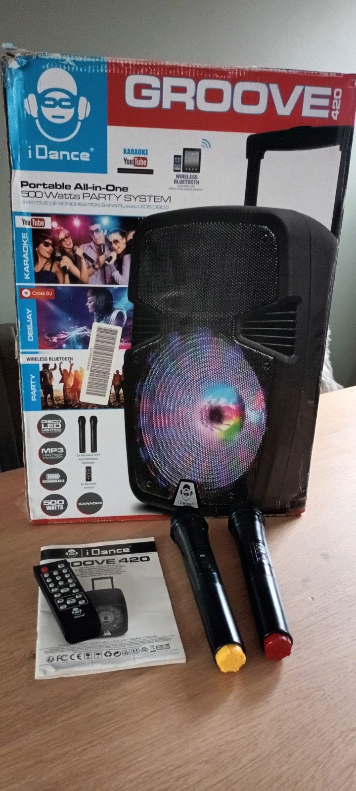 i Dance Groove 420 karaoke set compleet, Ophalen of Verzenden, Zo goed als nieuw, Complete set