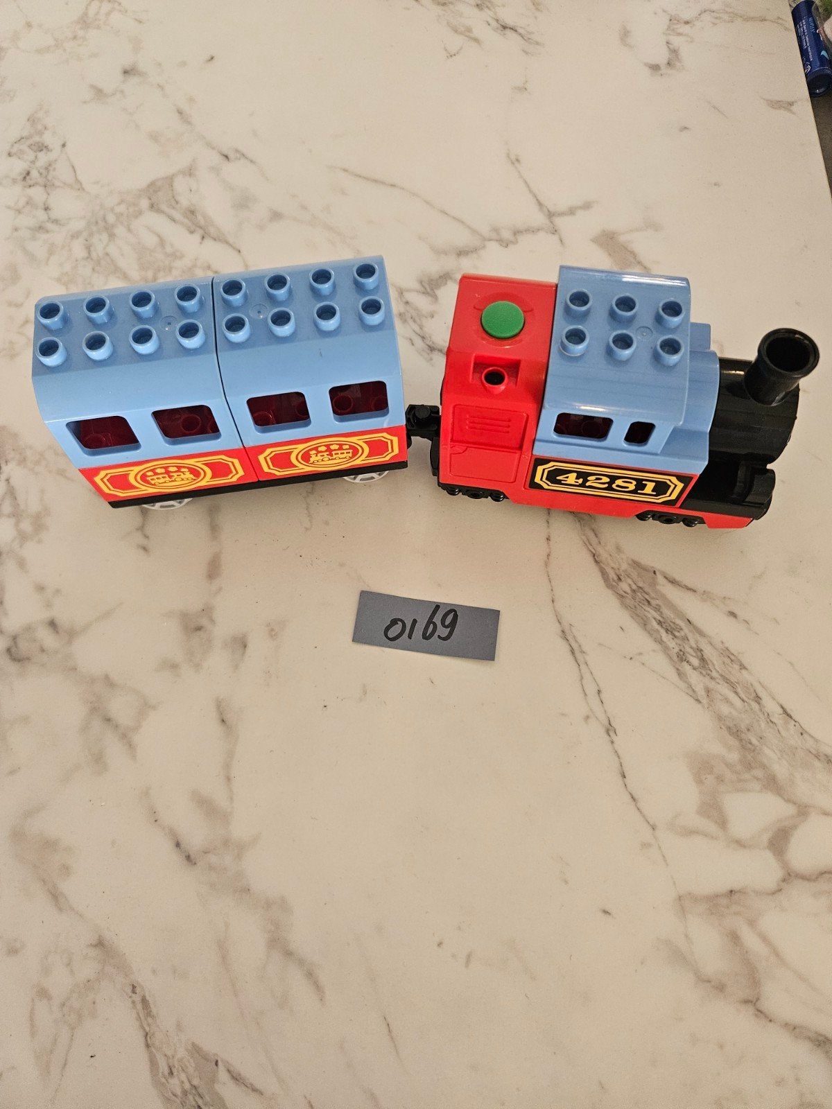 0169 Duplo Elektrische Trein rood blauw, Kinderen en Baby's, Ophalen, Zo goed als nieuw, Duplo