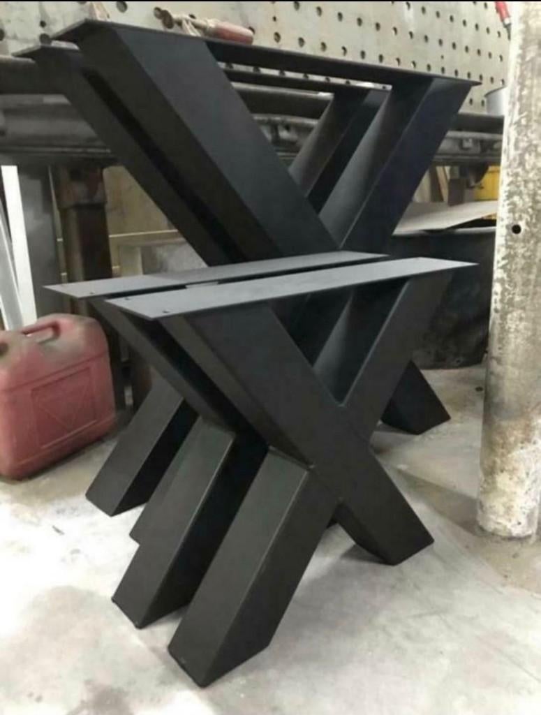 Industriële Tafelonderstellen op Maat, Ophalen, Tafelpoot, 50 tot 100 cm, Metaal