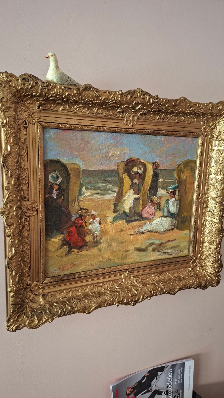 Schilderij olieverf op canvas, Antiek en Kunst, Kunst | Schilderijen | Klassiek, Ophalen