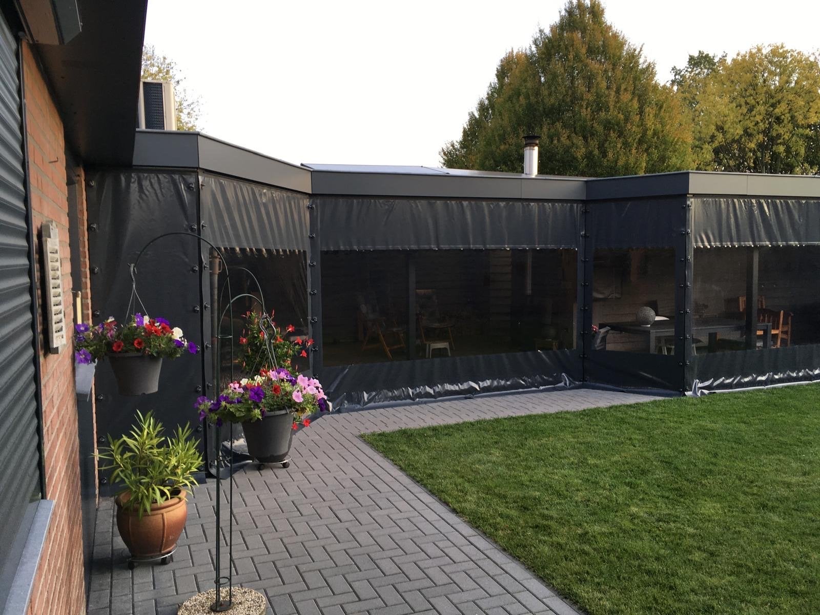 5x Screens/Rolluiken (h 240 cm) incl. bovenrail en onderbuis, Tuin en Terras, Zonneschermen, Gebruikt, 450 cm of meer, Ophalen of Verzenden