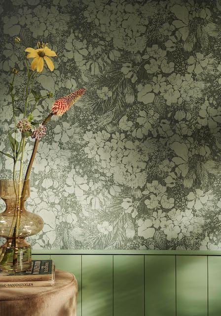 Karwei vliesbehang Arts & Craft groen (dessin 118130) 4 rol, Huis en Inrichting, Stoffering | Behang, Ophalen of Verzenden, 10 tot 25 m²