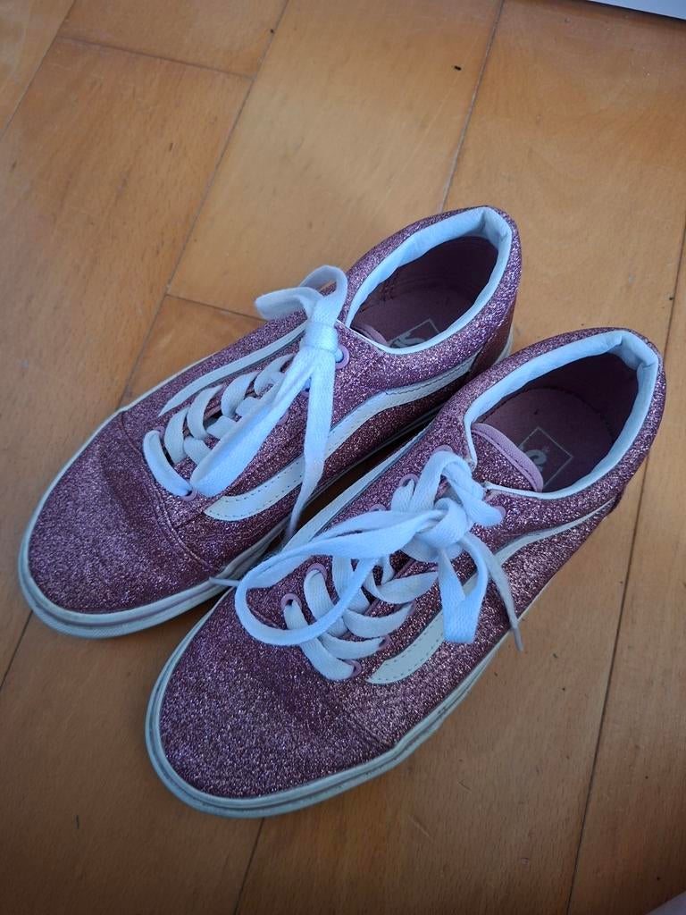Vans glitter roze maat 36, Ophalen of Verzenden, Zo goed als nieuw, Roze, Sneakers of Gympen