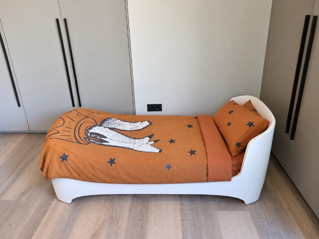Prachtig Leander meegroeibed – van babybed tot juniorbed, Ophalen, Gebruikt, Minder dan 140 cm, Matras