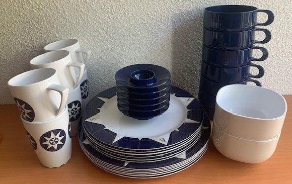 Mepal Rosti Wave Travel: 6-persoons servies, Lochem, Ophalen of Verzenden, Zo goed als nieuw, Mepal