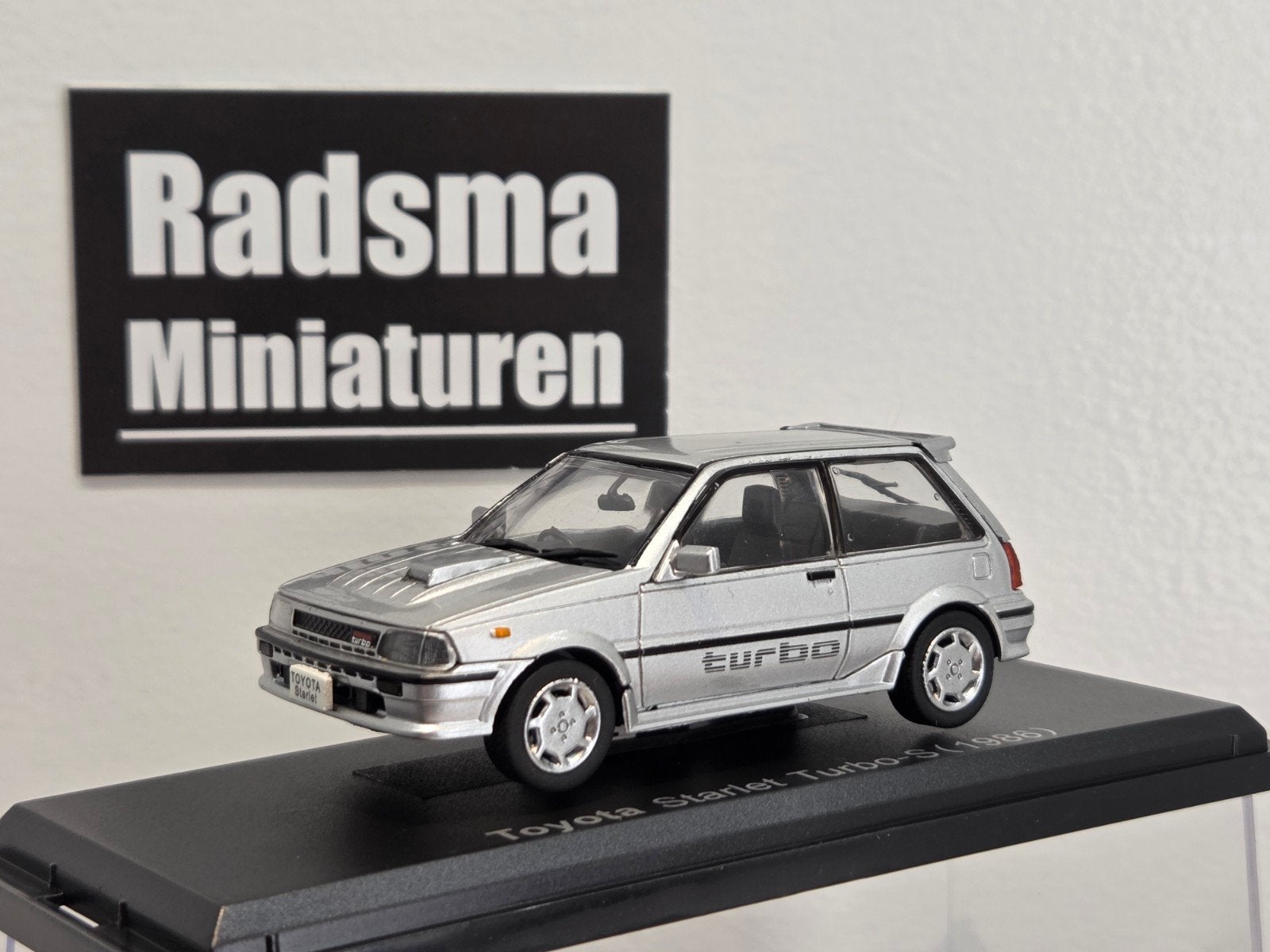 Toyota Starlet Turbo-S - Silver - 1:43 Japan Hachette, Overige merken, Auto, Nieuw, Japan collection hachette
