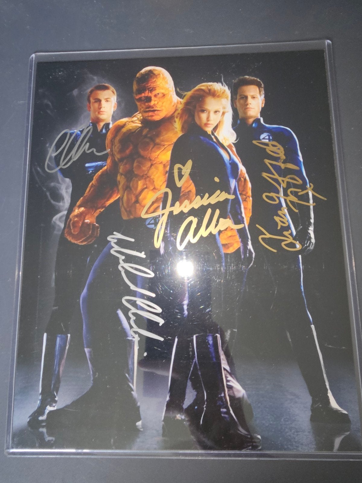 Fantastic Four gesigneerde foto met COA, Gebruikt, 1980 tot heden, Foto, Ophalen of Verzenden