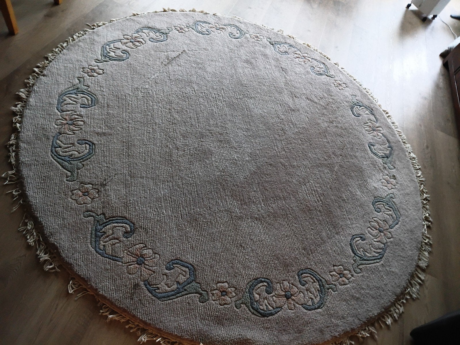 100% echt Wollen Tapijt €65, Ophalen, Zo goed als nieuw, Crème, 5 tot 10 m²