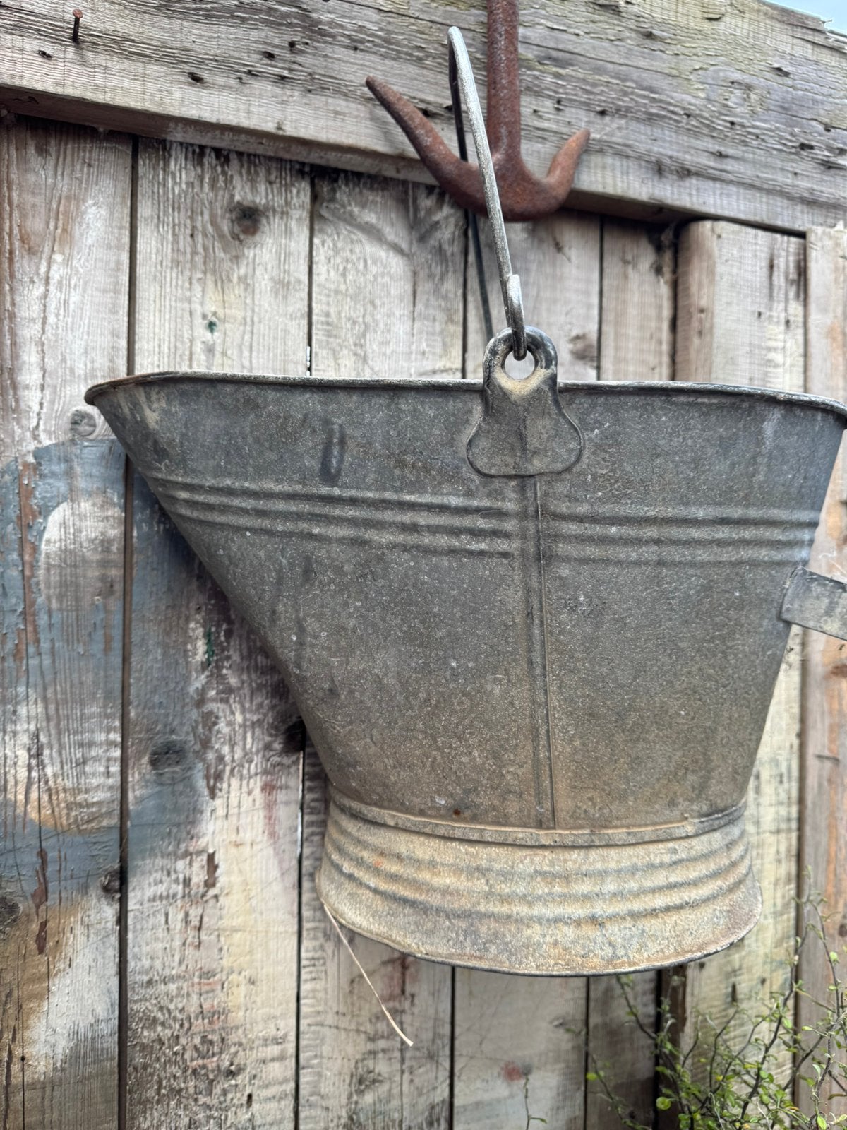 Oude Zinken Emmer - Decoratieve Vintage Emmer, Ophalen