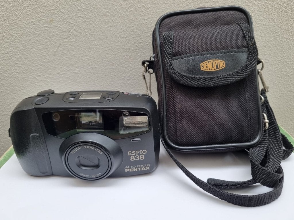 Pentax Espio 838 analoge fotocamera, Ophalen of Verzenden, Zo goed als nieuw, Compact, Pentax