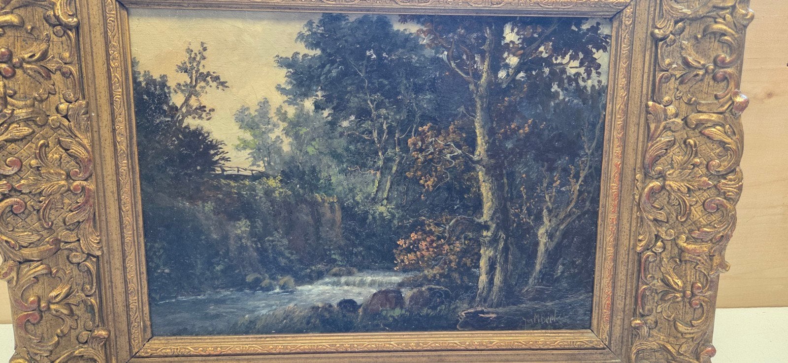 mooi schilderij van schilder Jur. M. Beek, Antiek en Kunst, Kunst | Schilderijen | Klassiek, Ophalen