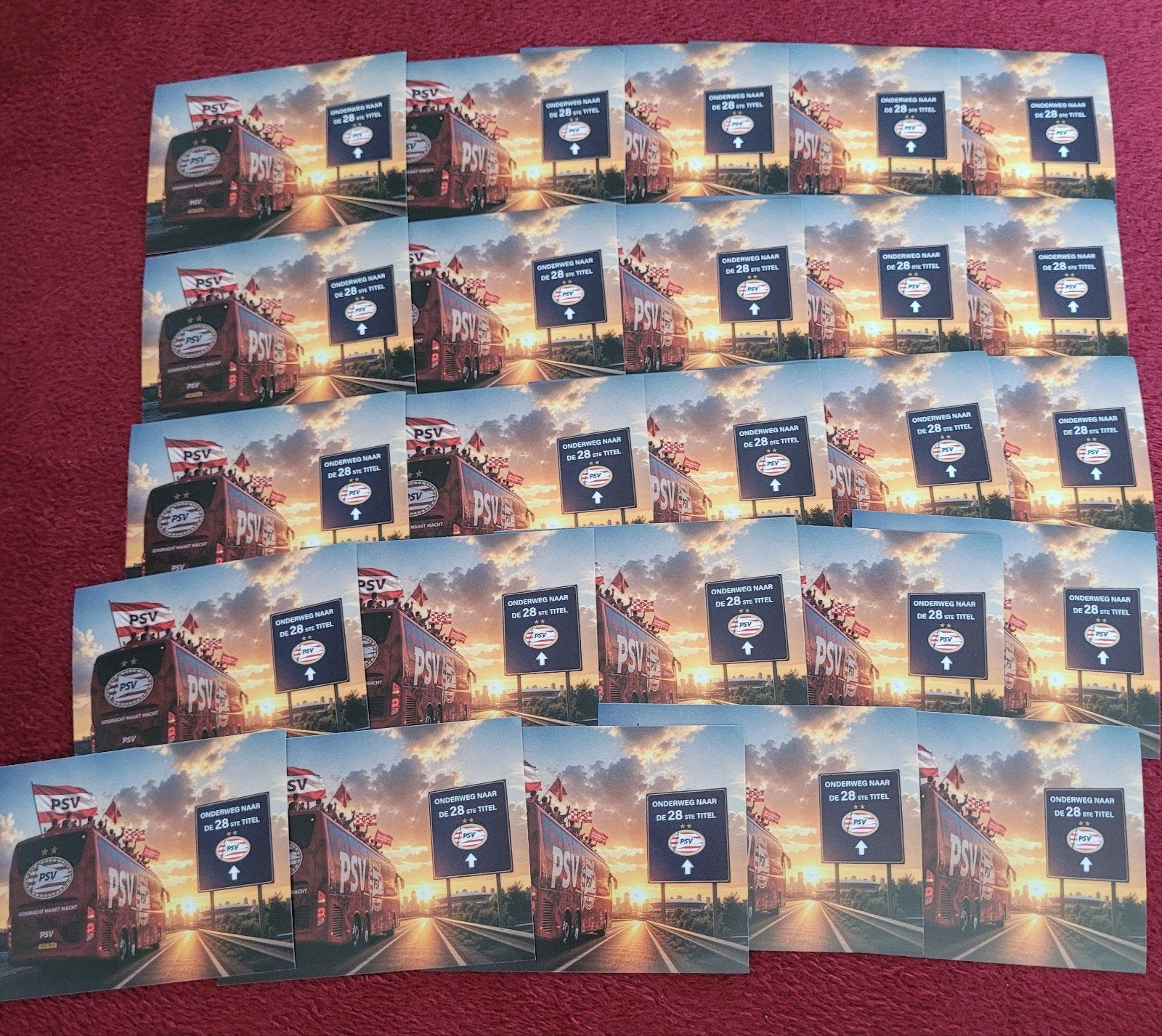 PSV Stickers - Onderweg naar de 28ste titel, Ophalen of Verzenden, Nieuw, Sport