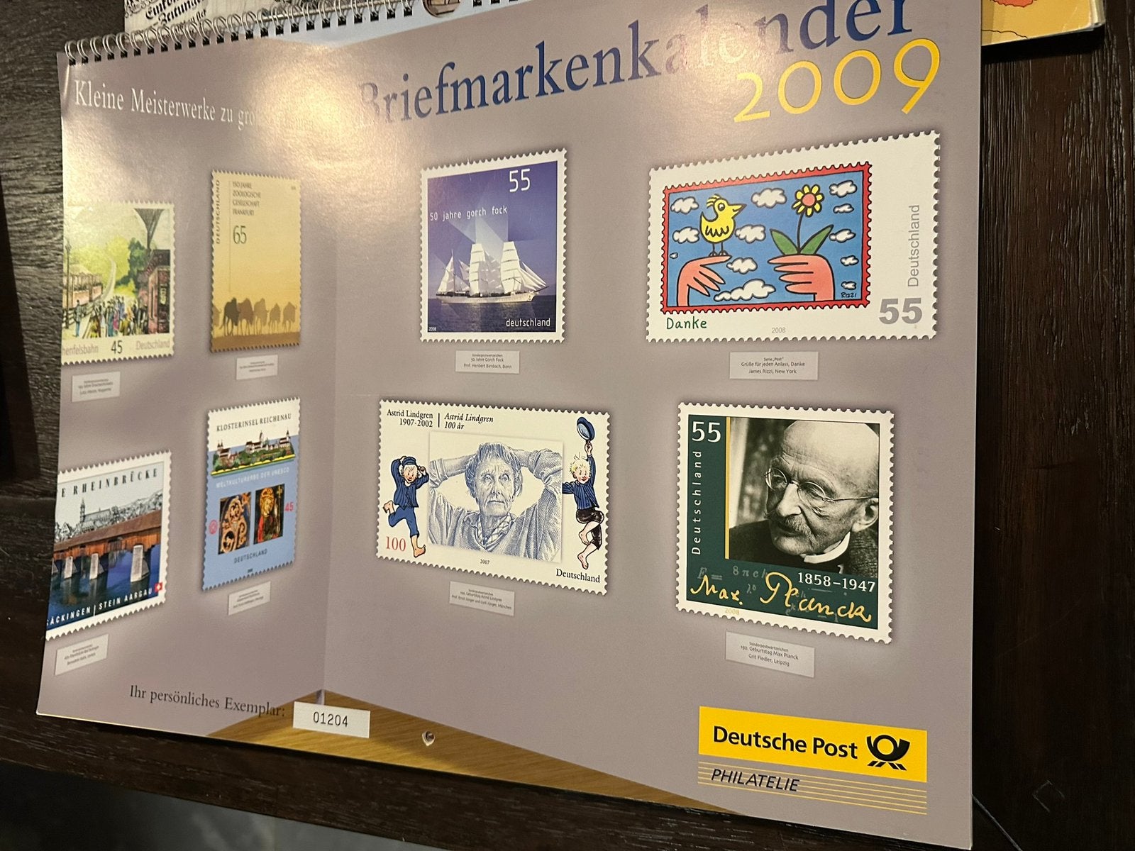 Briefmarken kalender 2009, verzamel object, Ophalen of Verzenden