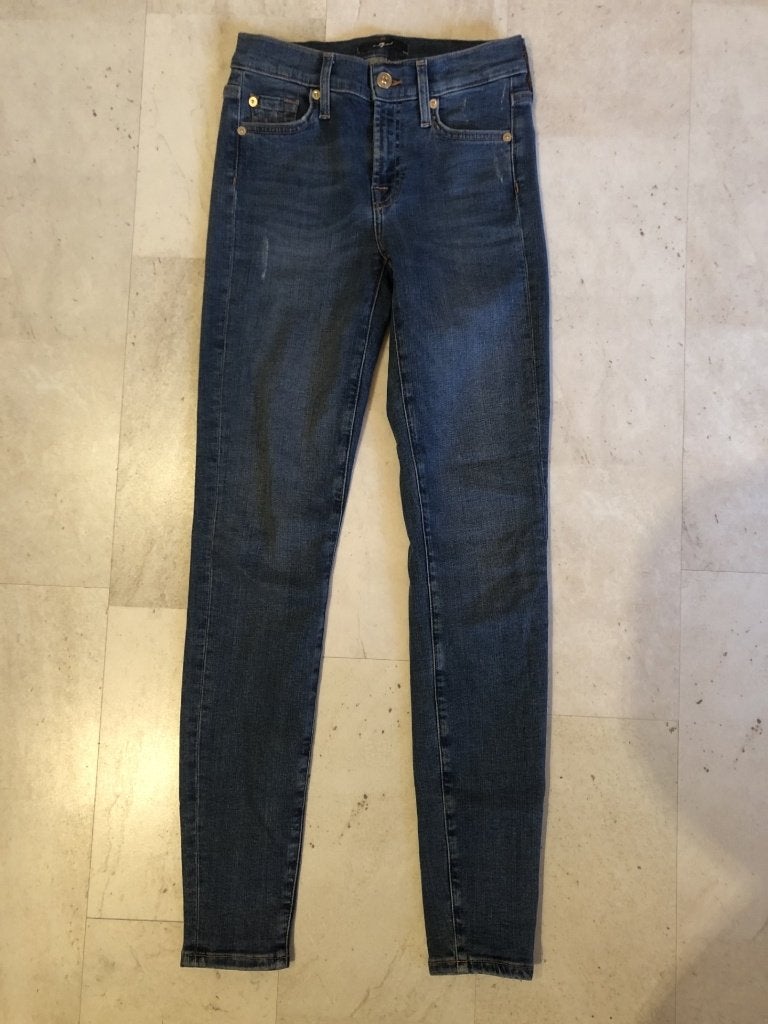 V) br23 blauwe jeans 7 for all mankind maat 25 xs /s nieuw, Nieuw, W27 (confectie 34) of kleiner, 7 for all mankind, Verzenden