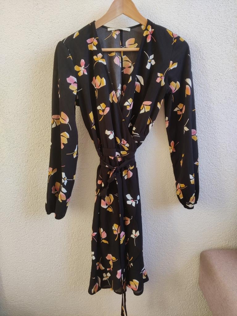 Steps jurk maat 34 met bloemenprint, Zwart, Ophalen of Verzenden, Steps, Maat 34 (XS) of kleiner