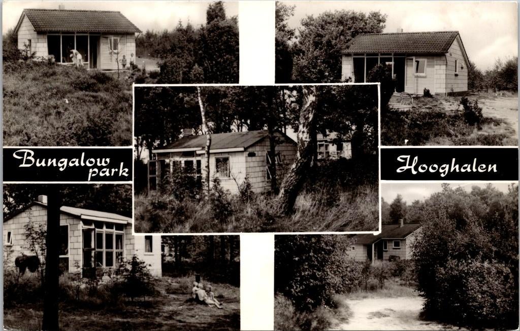 Hooghalen - 3 ansichtkaarten (1956), Verzenden, 1940 tot 1960, Gelopen, Drenthe