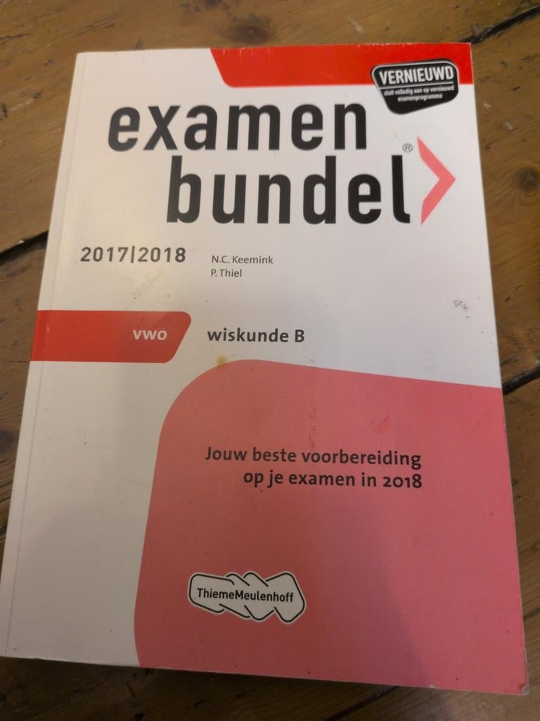 Examenbundel VWO Wiskunde B 2017/2018, Gelezen, VWO, Ophalen of Verzenden, Wiskunde B