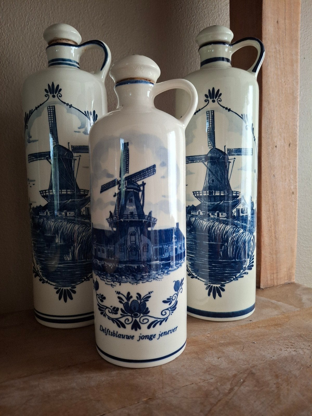 3 Prachtige Bols Delfts Blauwe Kruiken, Ophalen of Verzenden