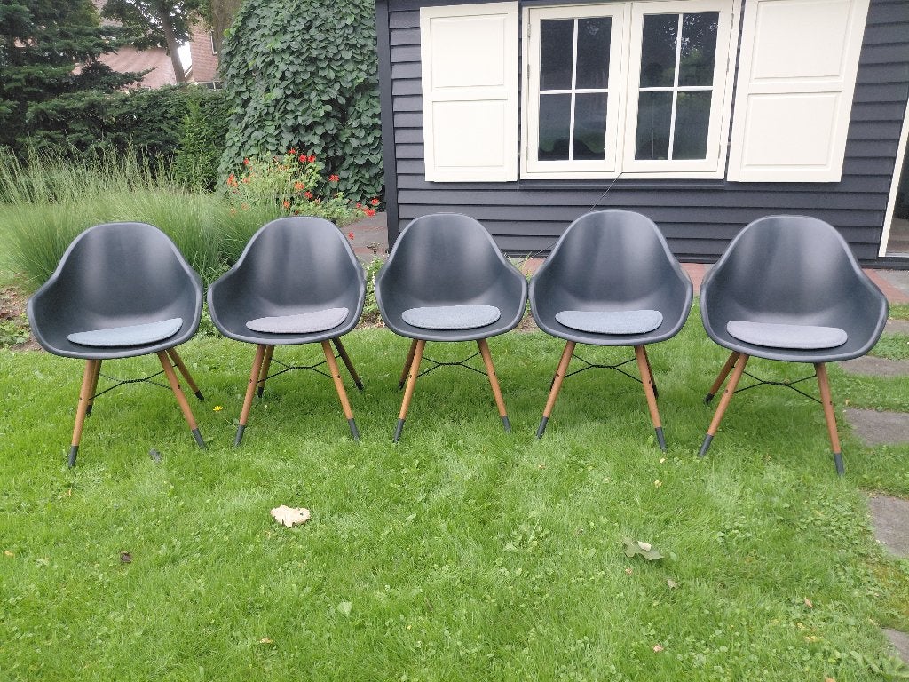 5 mooie kuipstoelen, Huis en Inrichting, Stoelen, Ophalen, Zwart, Zo goed als nieuw, Kuipstoel