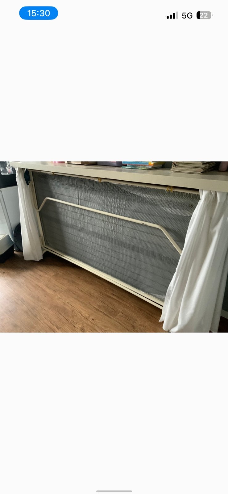 Handig Opklapbed met z.g.a.n. matras, Ophalen, Gebruikt, Overige maten, Metaal