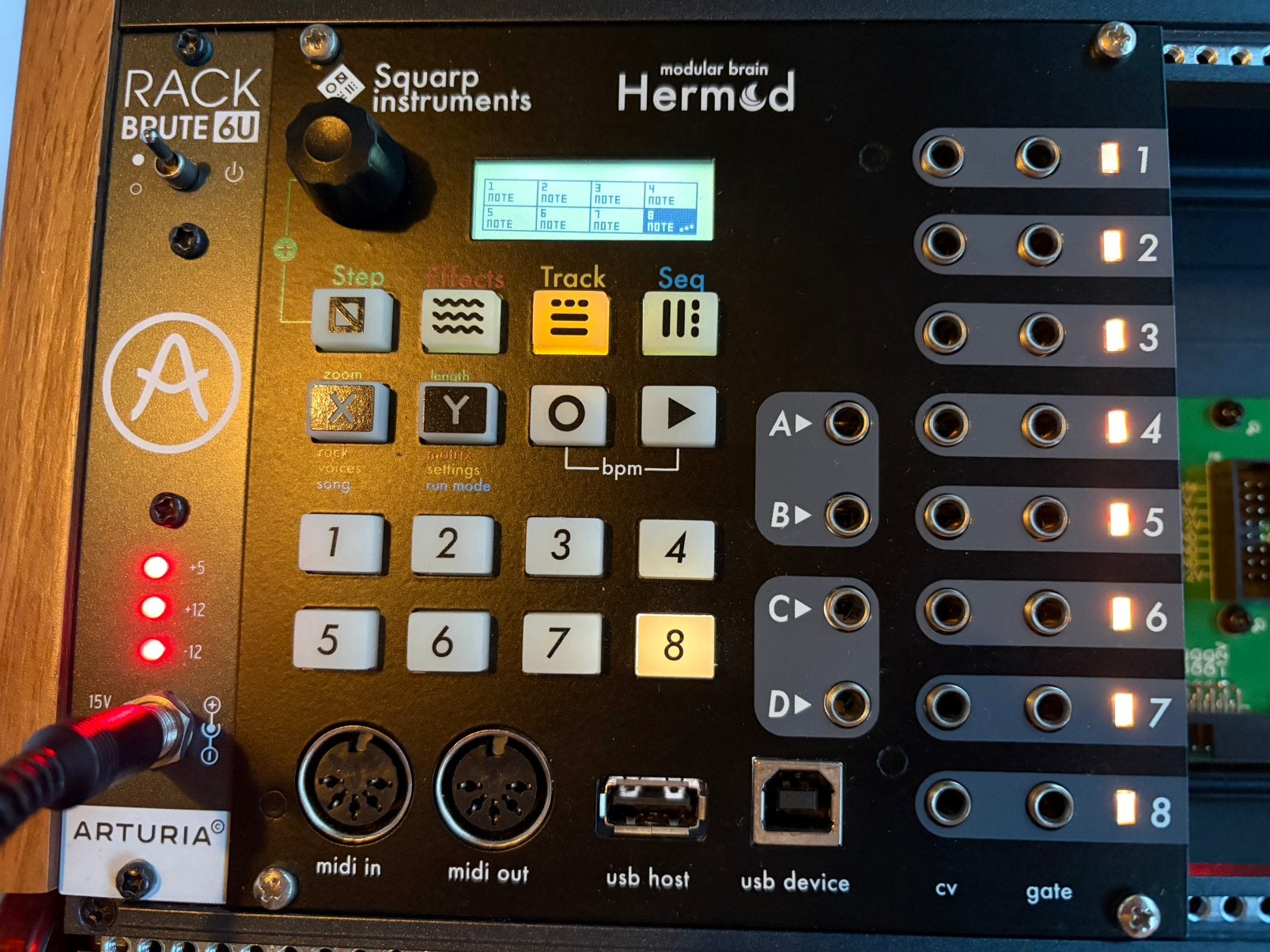 Squarp Instruments Hermod modular brain eurorack module, Muziek en Instrumenten, Synthesizers, Ophalen of Verzenden, Zo goed als nieuw