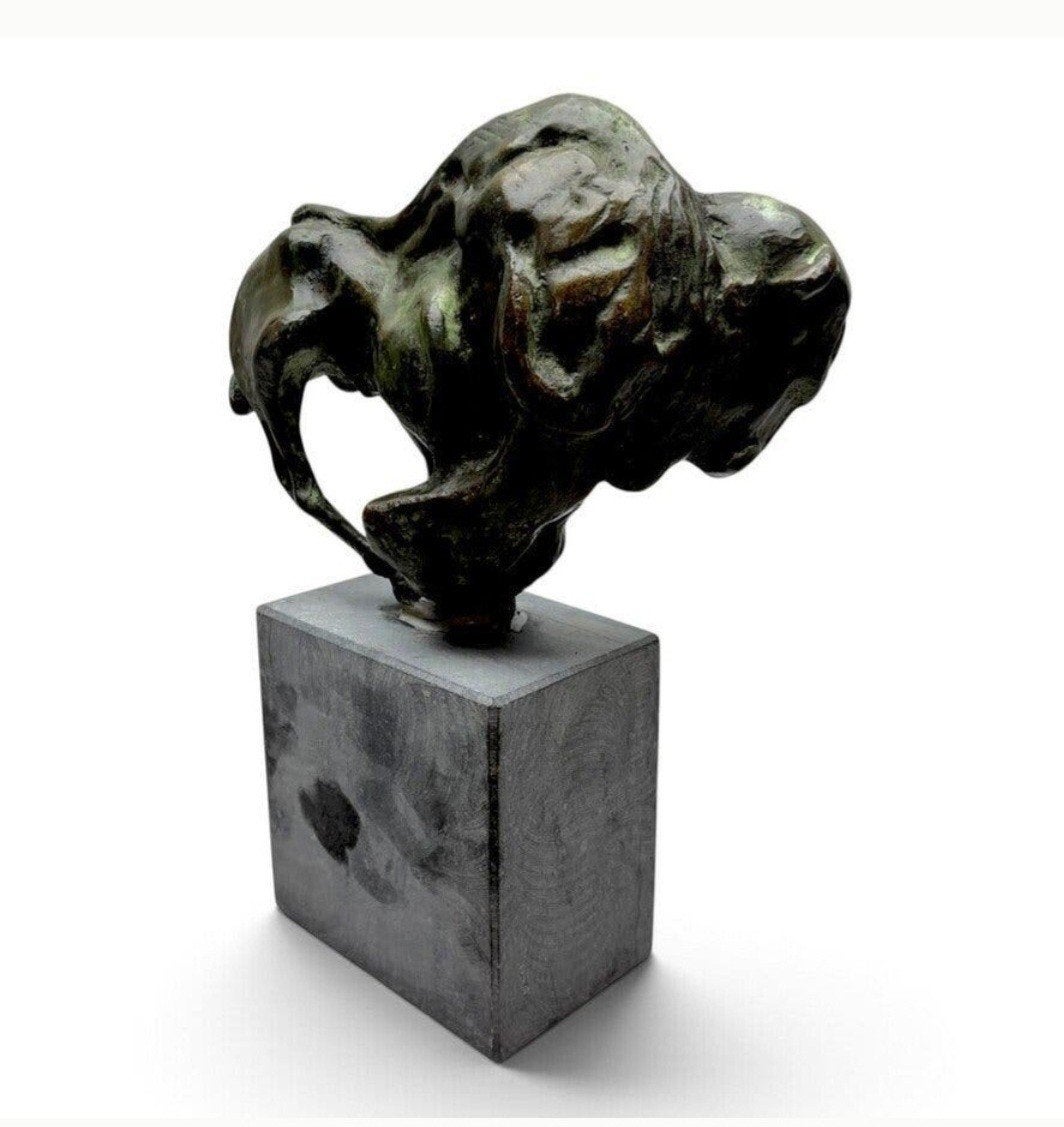 bronzen bison Theo Mackaay, Ophalen, Europa, Brons, Beeld