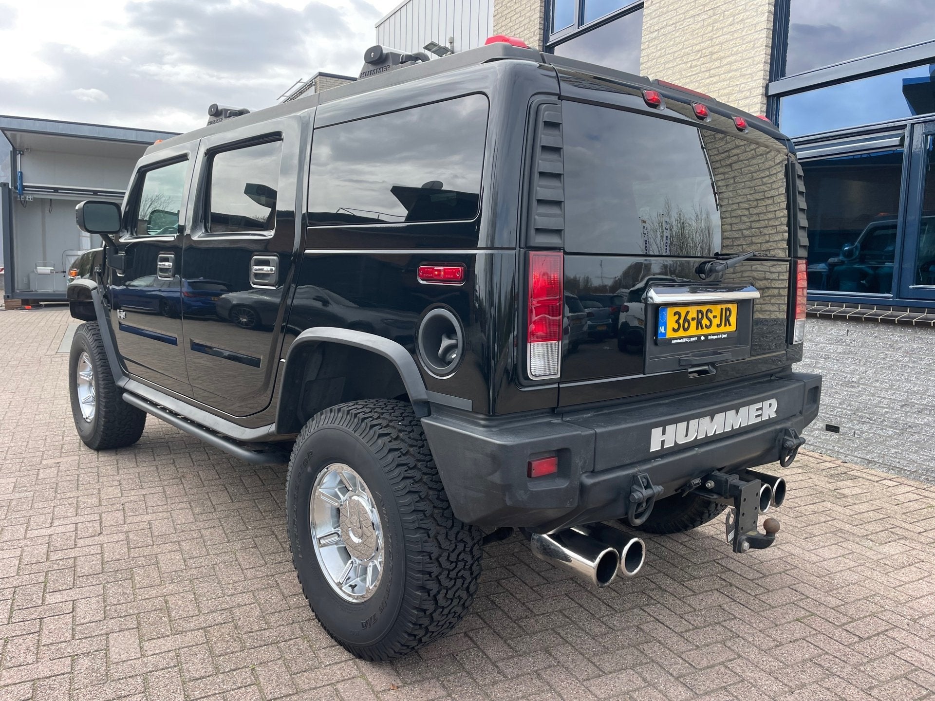 Hummer H2 6.0 V8- trekhaak- Bose-stoelverwarming, 318 pk, Gebruikt, 3000 kg, Zwart