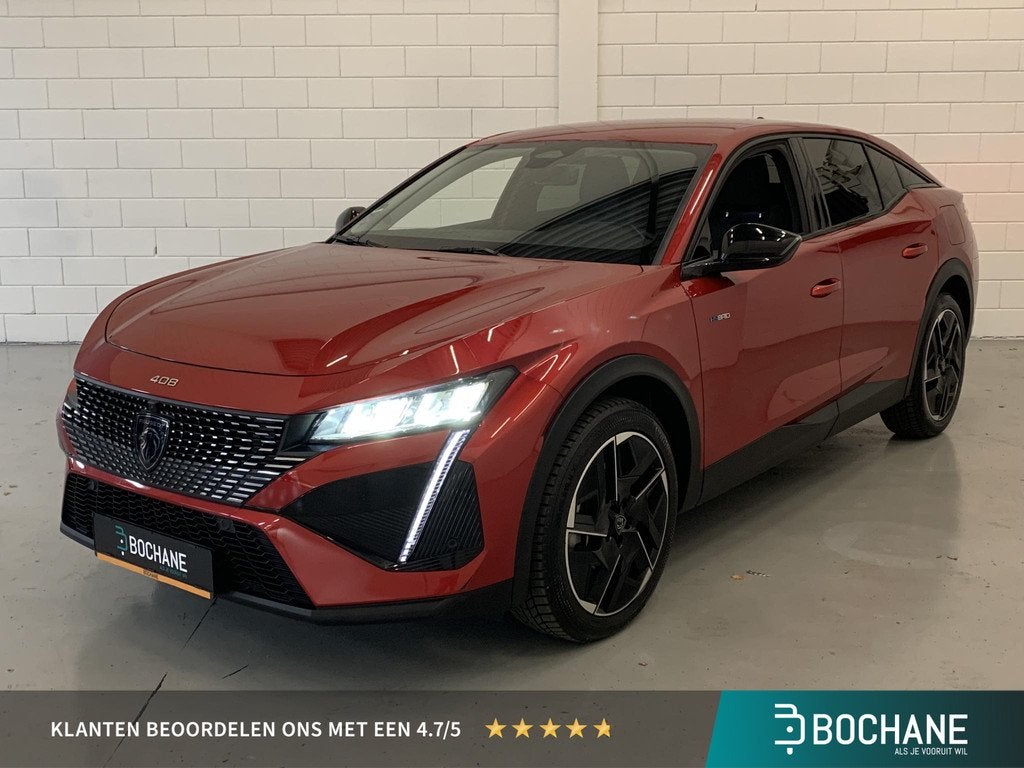 Peugeot 408 1.6 HYbrid Allure Pack 225 EAT8 SOH 94,2 % | TRE, Auto's, Peugeot, Gebruikt, 4 cilinders, Met garantie (alle), Leder en Stof