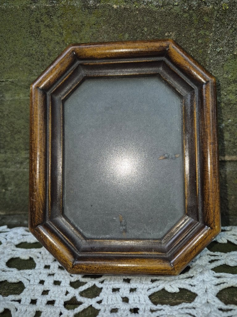 achthoekig fotolijstje (Gereserveerd), Ophalen of Verzenden, Gebruikt, Hout