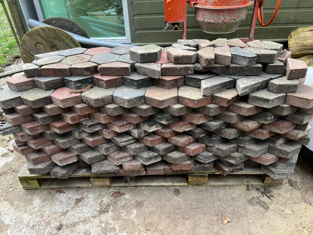 Hexagon bestrating 6 kanten, Tuin en Terras, Ophalen, Beton, Klinkers