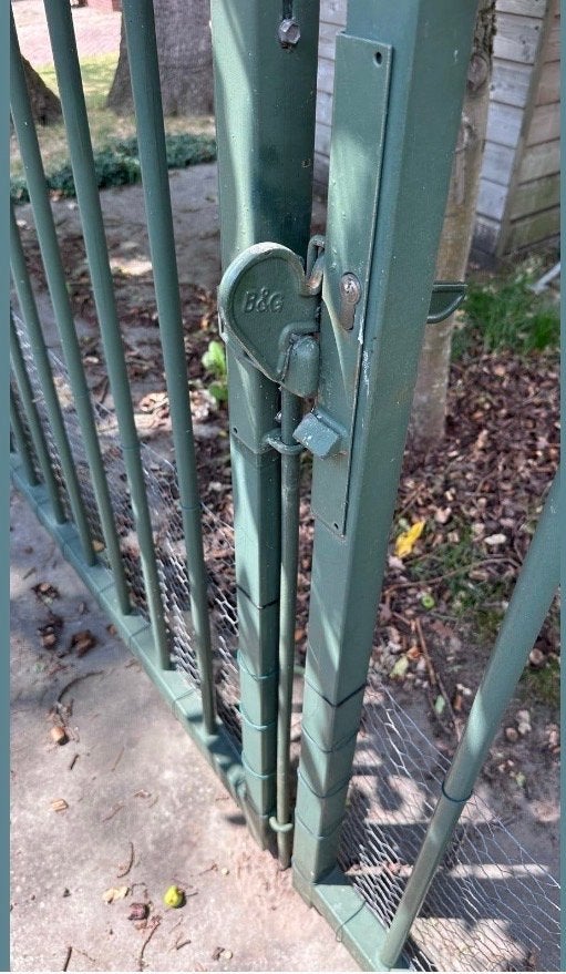 Groen Spijlenhekwerk met Poort - Gebruikt, Ophalen, Met poort, Gebruikt, Spijlenhekwerk