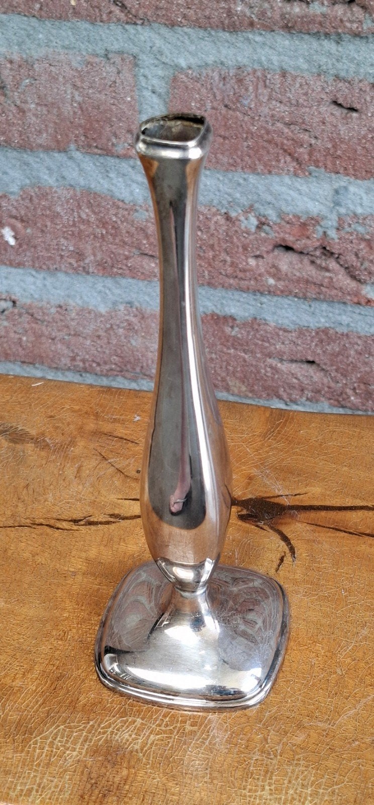 Vintage verzilverd Sola Elite soliflora vaasje. H 19 cm., Ophalen of Verzenden
